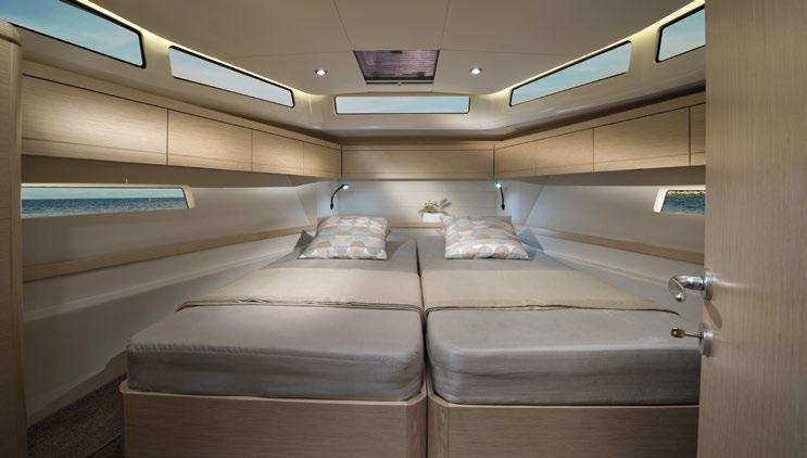 The spacious master cabin with generous standing