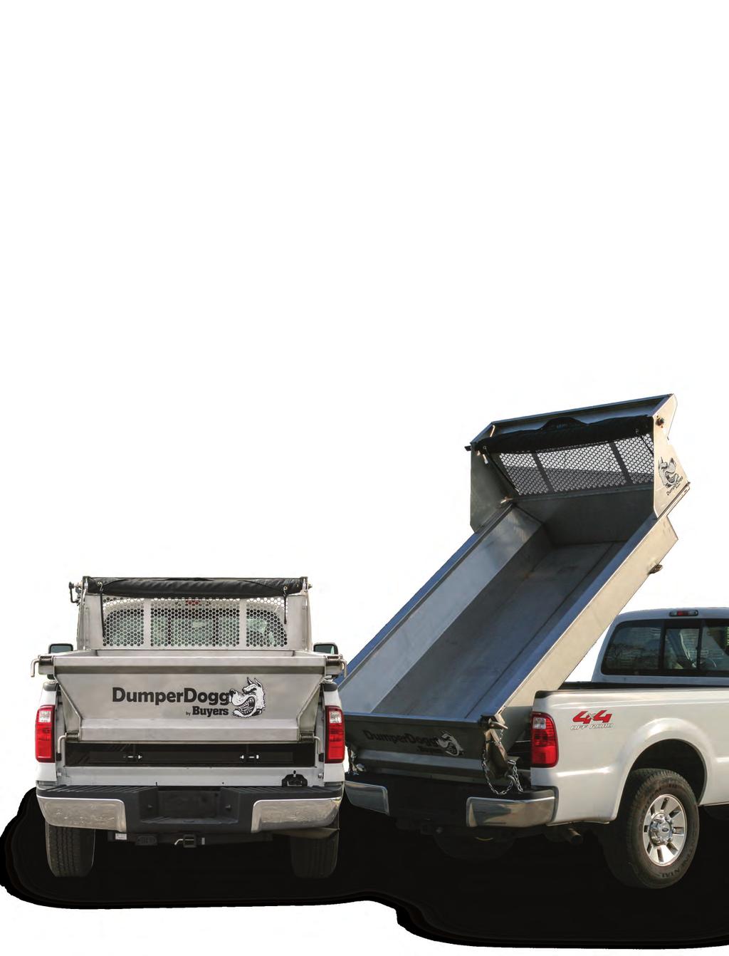 DumperDogg Stainless Steel Dump Inserts 5534000-8' Stainless steel insert 5534006-6' Stainless steel insert STANDARD FEATURES Fits most 8' and 6' beds 4-1/2" x 8" Power up and power down
