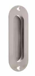 Size: 102mm (H) x 52mm (W) x 10mm (D) 733PB Oval edge flush pull Non concealed