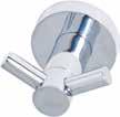 593 Robe hook Chrome on brass Concealed fixing EASY