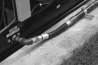 A section of UL or AGA approved flexible fuel line is required to protect the rigid fuel line connections against vibration from the generator.