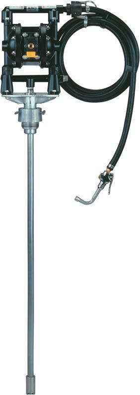 Drum Pumps pecialty Pumps Drum Pumps Choose from Aluminum, tainless teel or Polypropylene Body Construction - ARO Drum Pumps are available in three body materials for optimum fluid compatibility. 14.