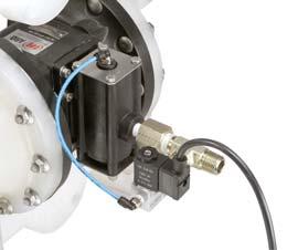 When electrical signal is removed, the pump s air valve resets itself, completing cycle.