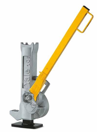 Ratchet jack model Yaletaurus 10000 Mechanical ratchet jacks with lifting claw are designed for operation in confined areas where space below the load is restricted, thus preventing the use of
