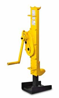 construction as well as agriculture. Rail jack acc. to DIN 7355 model RSJ High stability on uneven ground is ensured by the extra large floor plate (e.g. gravel).