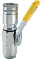 Connect Under Pressure 90 Series Lever Actuated Accepts ISO 5675 nipples 90 Series Couplers Coupler Port End Valve Type Orientation 1/2 9250-4-3* 1/2-14 NPTF Poppet Left hand yellow grip 5.37 1.50 1.