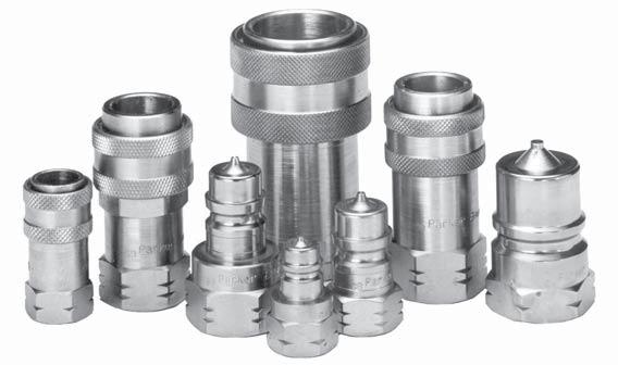 Traditional quick couplings SM Series - Steel 1/4", 41 MPa -40 C NBR Manual Poppet - Ball locking BSPP 1/2", + 110 C (Nitrile) mechanism NPTF 3/4" Main characteristics Standard design for high