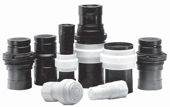 Flush-faced quick couplings PF Series - Polypro- 1/2" 0.