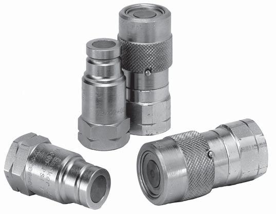 High pressure quick couplings FH Series HTMA Steel 3/8" 70 MPa -40 C NBR Push- Flat- - Ball BSPP 70 MPa + 110 C (Nitrile) to- faced locking NPTF connect poppet mechanism Main characteristics Minimal