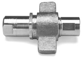 The Parker heavy-duty wing nut is ruggedly builtspecifically to withstand the hammer blows commonly used to tighten and loosen this coupler.