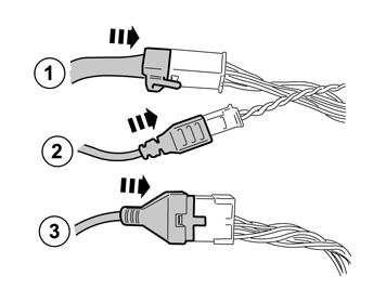43 Applies to cars with internal amplifier 1. Connect cable harness A to the cable harness from the control module.