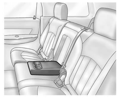 4-2 Storage Armrest Storage Center Console Storage Vehicles with a rear seat armrest have two cupholders.