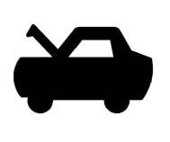 10-4 Vehicle Care Hood To open the hood: 1. Pull the hood release handle with this symbol on it. It is under the instrument panel on the driver side of the vehicle. 2.