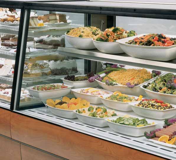 F E D E R A L I N D U S T R I E S bakery and deli merchandising cases from Federal Industries display the maximum amount of