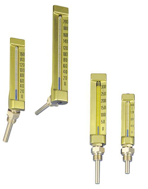 Temperature Measurement and MT-01 Industrial Thermometer Long scale Robust design Scratch-proof lettering Legible from any direction Straight or angled immersion tube Connectible to any type of
