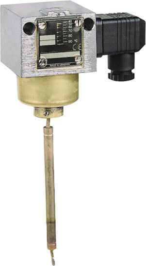 Temperature Measurement and TS-02 Stem Thermostat High switching load Plug connection Optionally in hazardous areas With a separate protection tube Description: The TS-02 series of stem thermostats