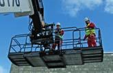 The platform Using a jib increases the work area loads in places which are difficult must be used on