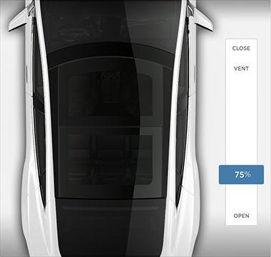 Sunroof Opening and Closing If your Model S is equipped with a sunroof, touch Controls > Sunroof on the touchscreen to operate it.