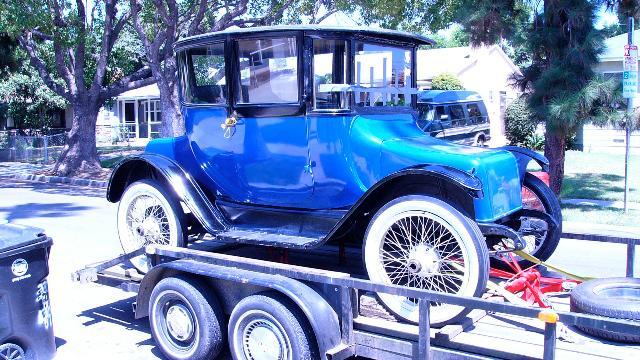 1919 Detroit Electric Vehicle on its way to a show "1919 Detroit Electric Vehicle.