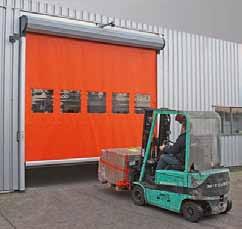 closing a rapid roll door in relatively low openings, contact may occur between the bottom beam and the