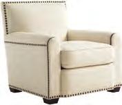 Standard Seat: Ultra Down Standard Feature: Nailhead Trim Standard Finish: Available only as shown Available only as shown Shown on Page 57 Also Available LL7542-11 TORRES LEATHER CHAIR LL7542-44