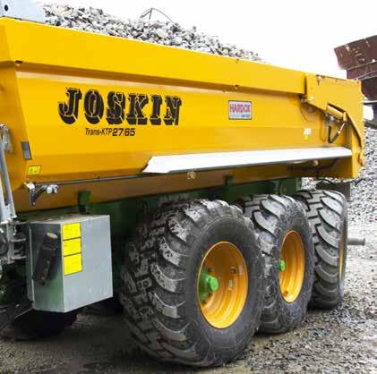 CONSTRUCTION TIPPING TRAILERS JOSKIN running gears, the reference in this area!