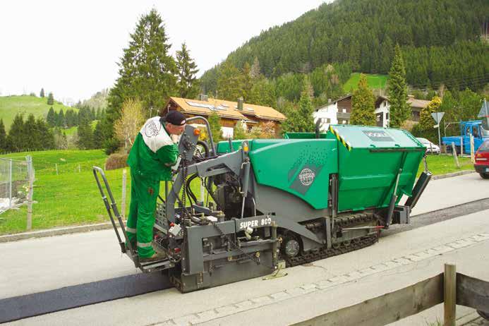 Compacting Systems Tamper and vibrators Reduction in Width Once mounted, the system for pave width reduction allows infinite variation of the pave width from 1.1m to 0.5m.