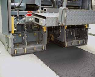 With the system for pave width reduction offered by VÖGELE, the backfilling of trenches or paving in an asymmetrical width along kerbstones or walls is an easy game, even