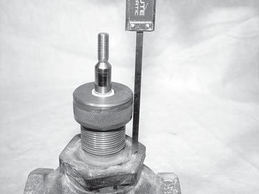 Do NOT measure the diameter of the packing nut for this dimension. STEP 8) DImension F is measured using a thread gage or by counting the number of threads per inch.