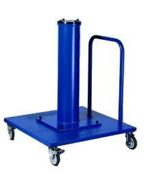 SUPPORTS ACCESSORIES TROLLEY WITH COLUMN For moving the working unit.
