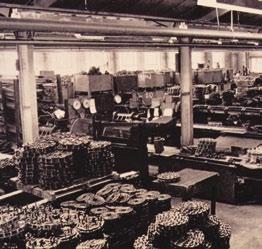 In these early days conveyor chain was generally of cast link construction.