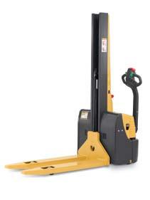Reliability Versatile Light-Duty Walkie Stackers The light-duty straddle-style walkie stacker is available with either a 26 inch or 21 inch overall fork width and is ideal for applications requiring