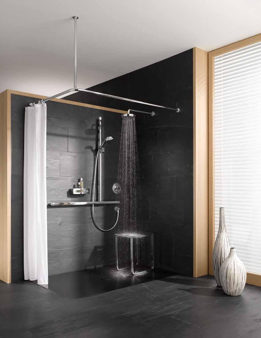 system fits in perfectly with the shower environment.