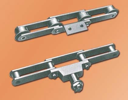 Sewage treatment chain (WS or WAS type chain) Chains used for collecting deposited sediment in settling basins and sedimentation basins or removing the collected sediment in sewage treatment