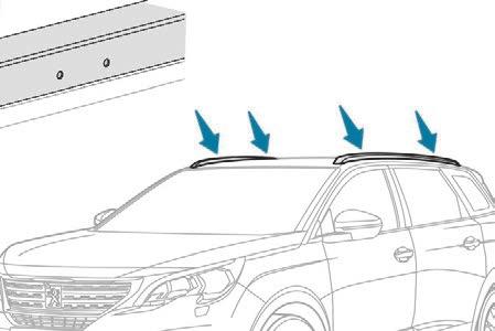 Practical information Fitting roof bars As a safety measure and to avoid damaging the roof, it is essential to use the transverse bars approved for your vehicle.
