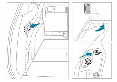 In the event of a breakdown Direction indicators (on the wings) Reversing lamps (on the tailgate) F Open the tailgate then unclip the access cover on the side in question.