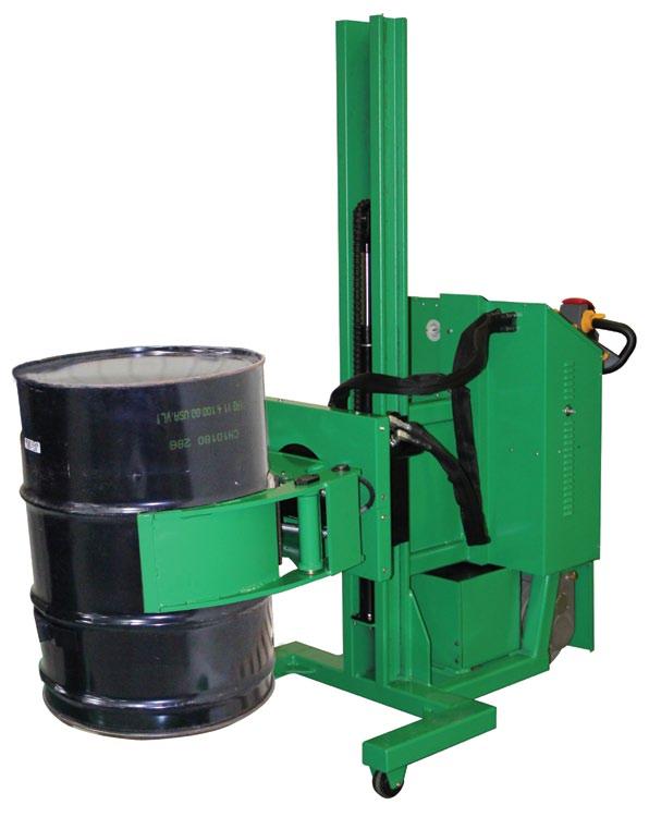 Portable Lifts - Power Drive Power Drive Roto-Grip II Power Drive Roto-Grip II Lifts, rotates, dumps and palletizes most steel, fiber, and plastic drums and cylinders (16"-28" in diameter) with