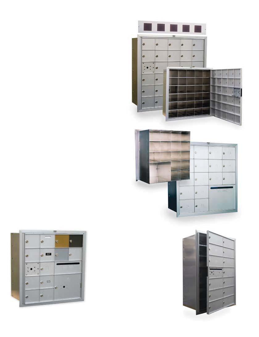 HORIZONTAL MAILBOXES 900 SERIES 4B+Compliant Recessed Installation Constructed of all aluminum extrusion and materials.