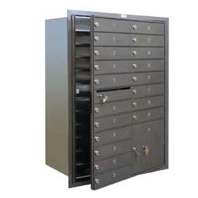 910 SERIES Constructed of all aluminum extrusions and  Standard 910 series mailboxes are the choice when space is a concern.