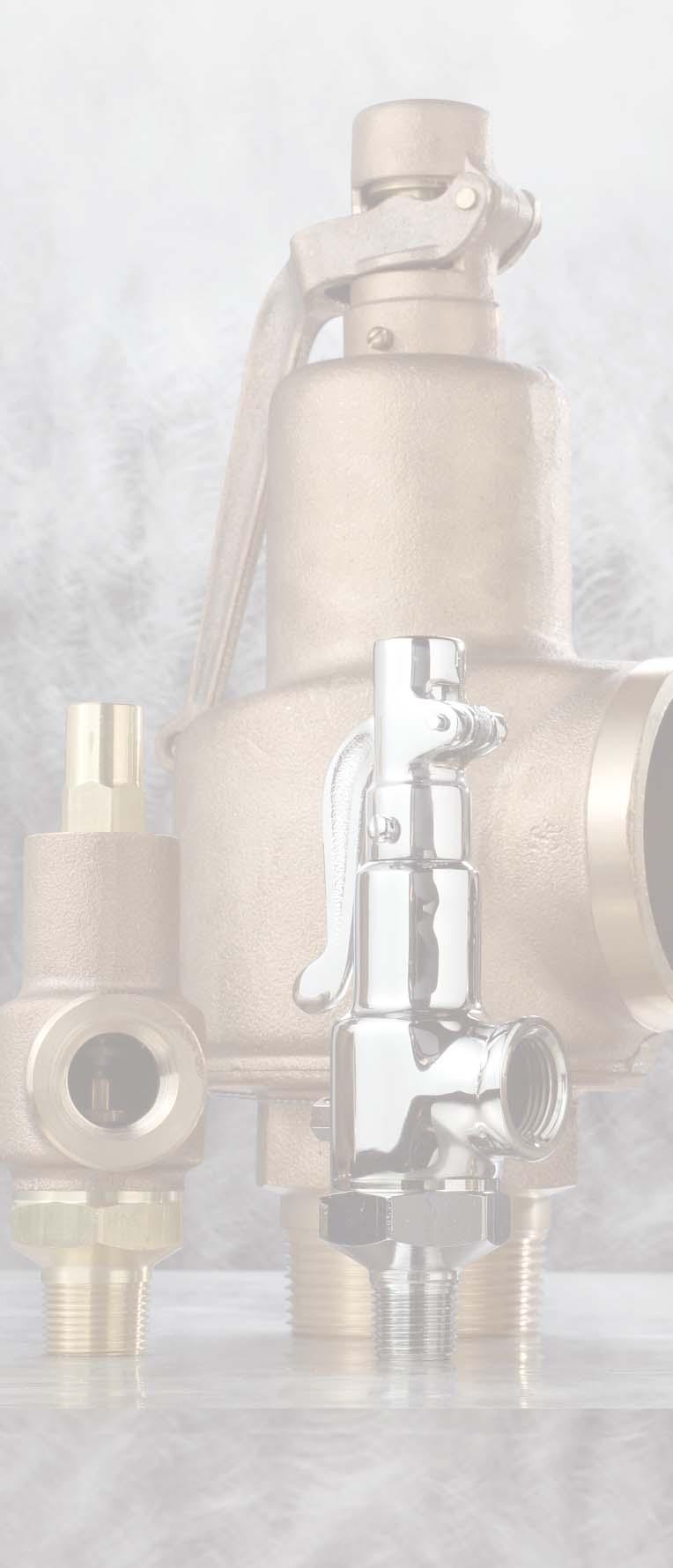 SAFETY VALVES ASME Section I & VIII - NB Certified for Air, Gas and Steam SIZES FROM 1/2 TO 2 1/2 NB RATED TO 250# TEMPERATURES TO 406 O Aquatrol s Series / valve line is a high capacity safety valve