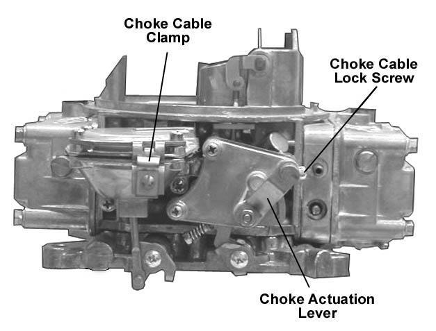 Figure 2b. Manual choke parts (0-1850 shown) 6. Reconnect the appropriate vacuum hoses to the carburetor, noting the correct fitting from Figure 2a and Figure 3.