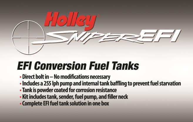 Sniper EFI Conversion Fuel Tanks Congratulations on your purchase of the Sniper EFI