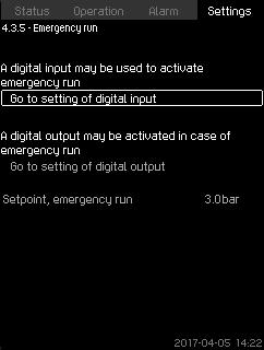 8.7.26 Emergency run (4.3.5) 8.7.27 Digital inputs (4.3.7) English (GB) Fig. 76 Emergency run This function is used in booster applications.