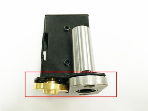 You can put the nut under the Idler end as shown in