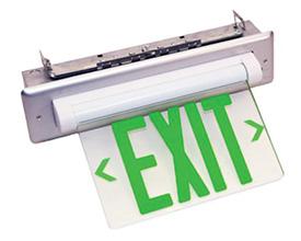 PAC0751 6" Thermoplastic Surface/Recess-Mount Edge-Lit Exit Signs Pace s PAC0751 series model offers the unique ability to stock both surface-mount and recess-mount options while maintaining lower