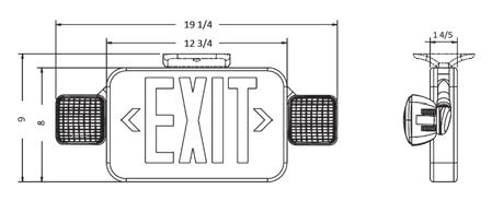 PAC0822 Thermoplastic Micro Combo Exit/Emergency Light Pace's PAC0822 series model is a slim-profile thermoplastic LED exit sign/emergency light combo that offers modern