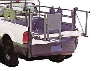 Capacity Pick-up truck application bottled gas gate. Direct-lift chain-style liftgate for maximum load stability.