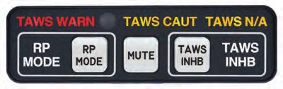 Designed to place annunciation and mode selection for the Terrain Awareness Warning System (TAWS)