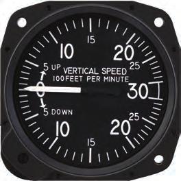 T8-210-30 2-inch, 0 3K $785 T8-210-60 2-inch, 0 6K $1,252 T8-210-30 Vertical Speed, 3-inch United Instruments Providing an accurate indication of rate of change in altitude, this versatile vertical