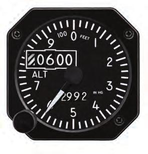 Altimeters Altimeter, 2-inch, Counter Drum The MD215 Series altimeter combines the time-tested familiarity of a mechanical display with the reliability and value of electronic pressure sensing and
